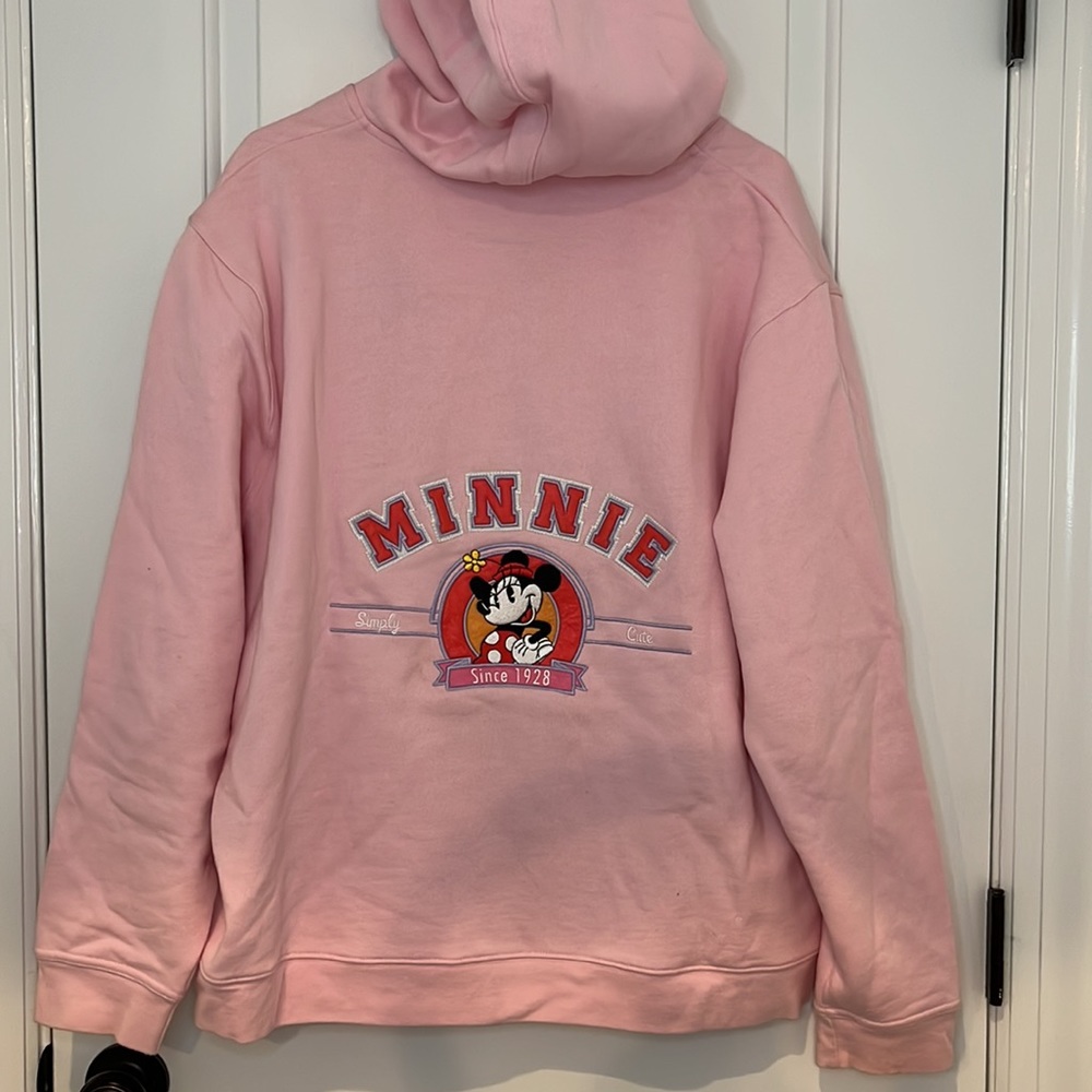Vintage Embroidered Walt Disney World Pink Zip Up Sweater/Hoodie Women’s XXL